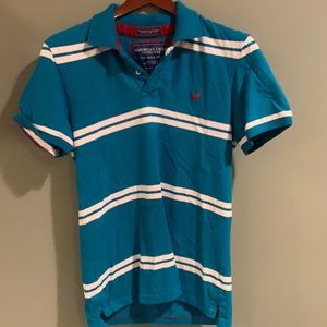 American eagle blue vintage polo medium
